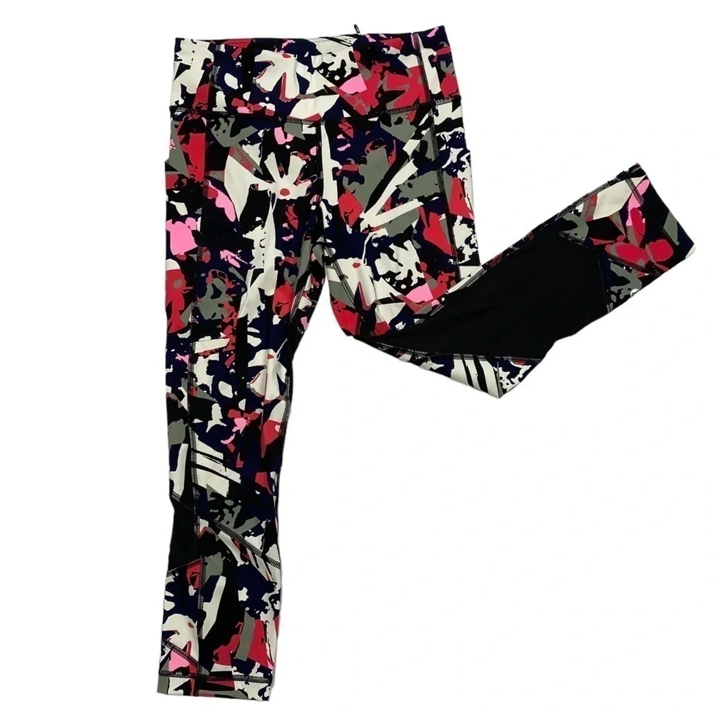 LULULEMON Pace Rival Crop Legging in Pop Cut Boom Juice Multi / Black 4 - Picture 3 of 9